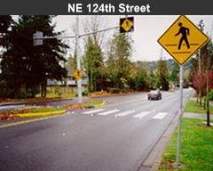 Photo of street with in-pavement lighting