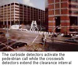 Intersection that uses microwave detectors