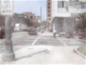 reduced acuity example; image is blurry, loss of contrast